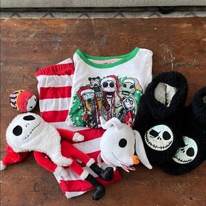 Nightmare Before Christmas Pajama Set with Plush Toys